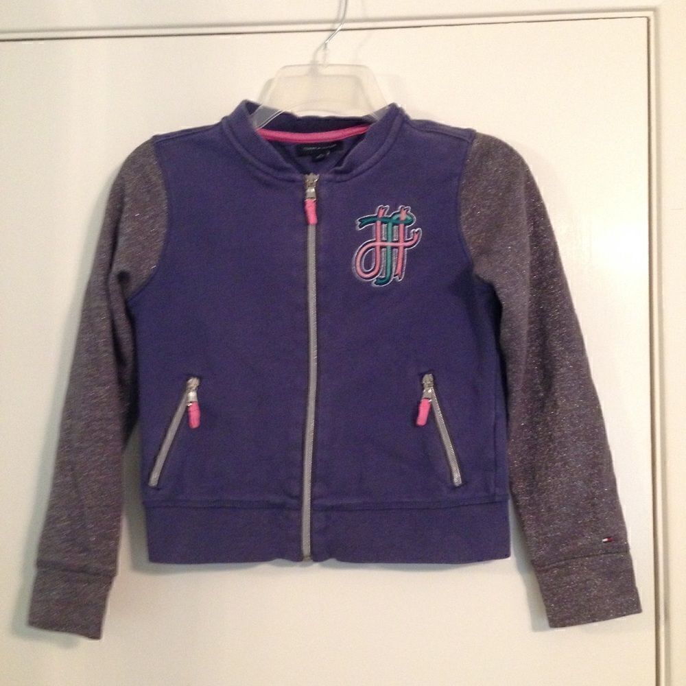 Vintage girls 1990s T Hilfiger zip up sweatshirt M‎